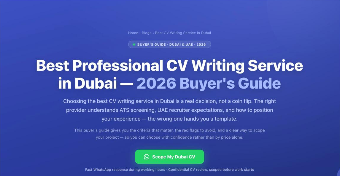 Best professional CV writing service in Dubai by Labeeb.ae