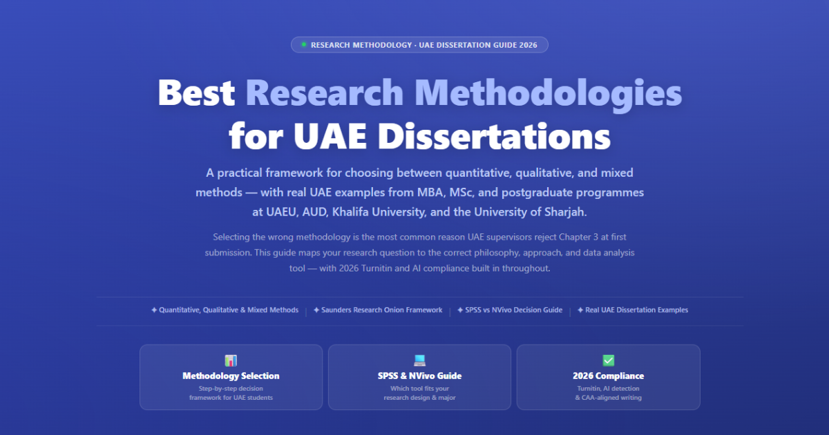 Best Research Methodologies for UAE Dissertations (2026 Guide) | Labeeb.ae