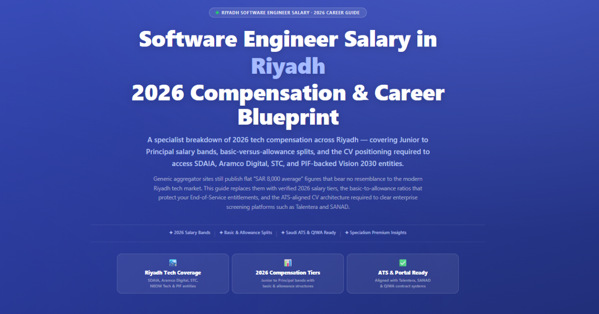 Software Engineer Salary Riyadh 2026 | Labeeb.ae