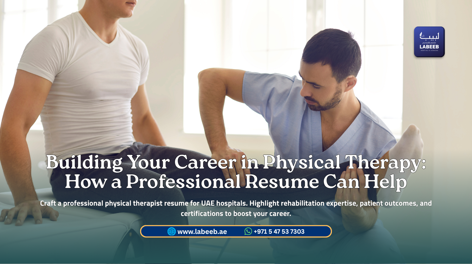 Physical therapist writing a professional CV for UAE healthcare jobs