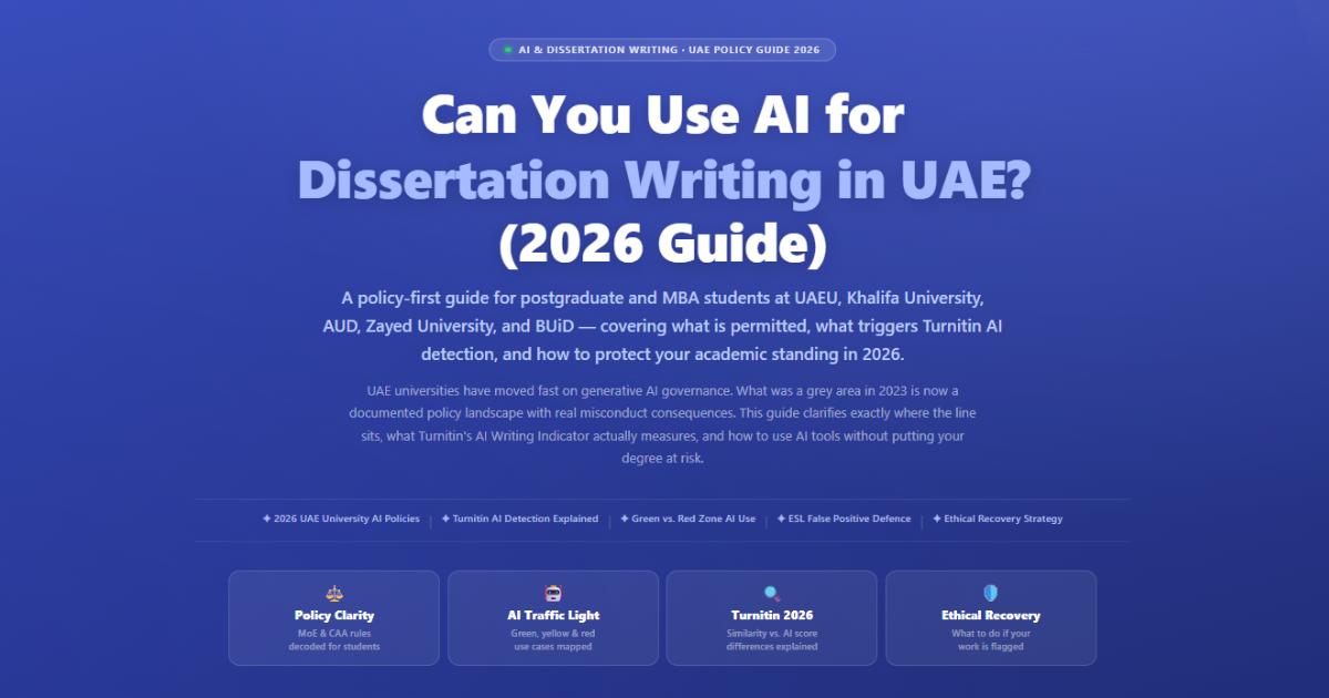Can You Use AI for Dissertation Writing in UAE? (2026 Guide)