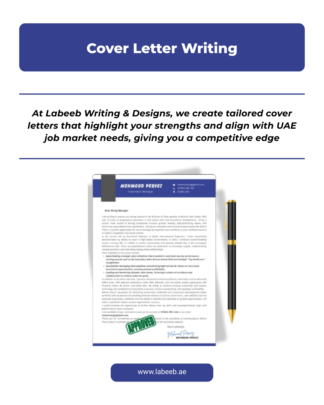 Cover letter Writing