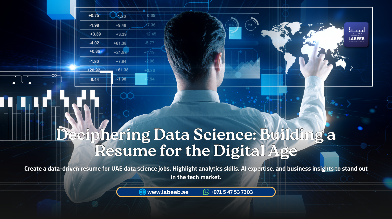 Data scientist analyzing resume data visualization for UAE jobs