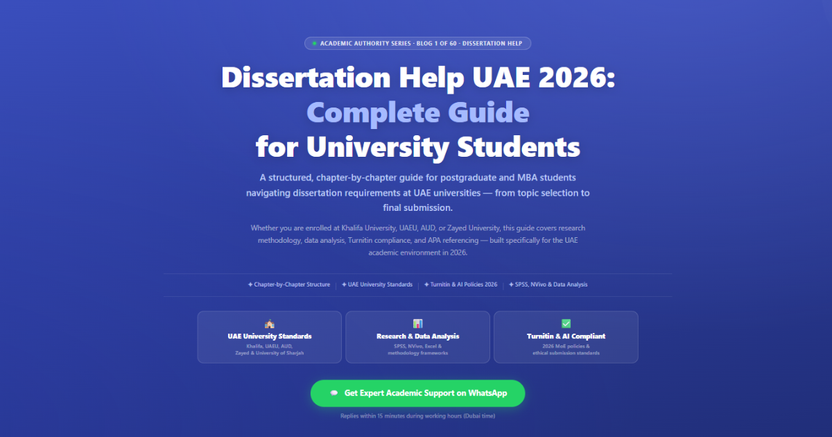 Dissertation Help UAE 2026: Complete Guide for Students | Labeeb