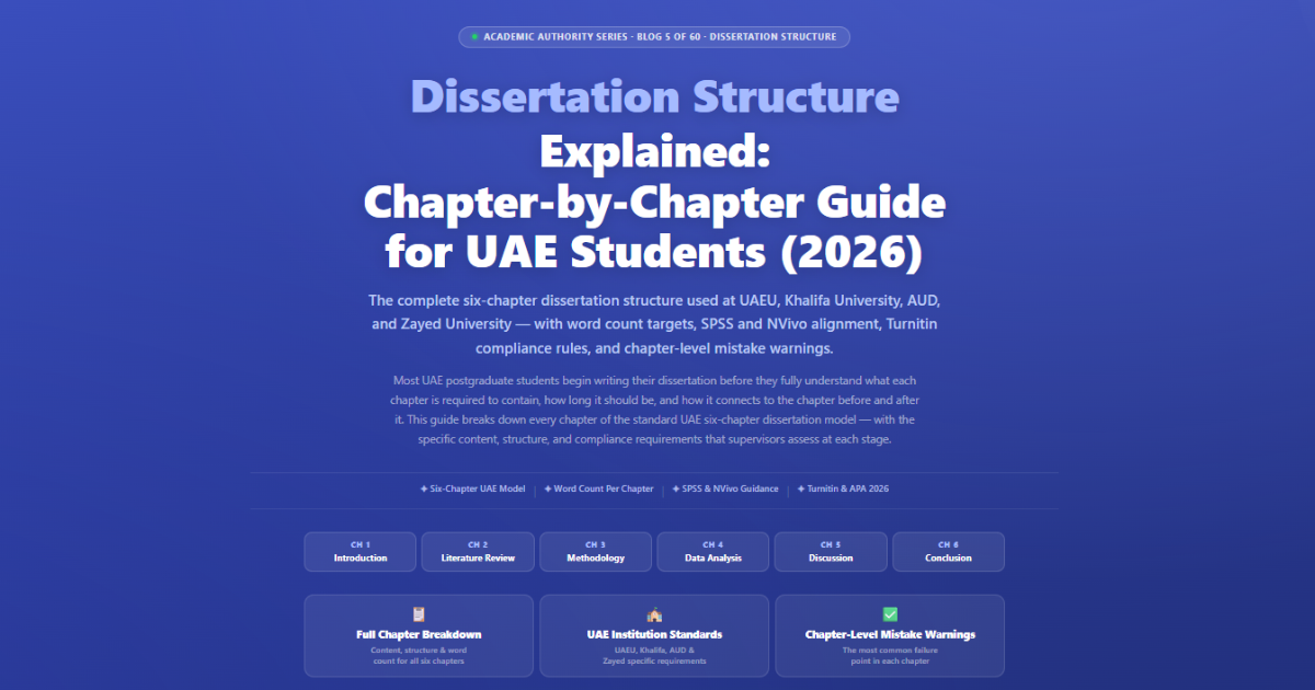 Dissertation Structure UAE: Chapter-by-Chapter Guide (2026) | Labeeb