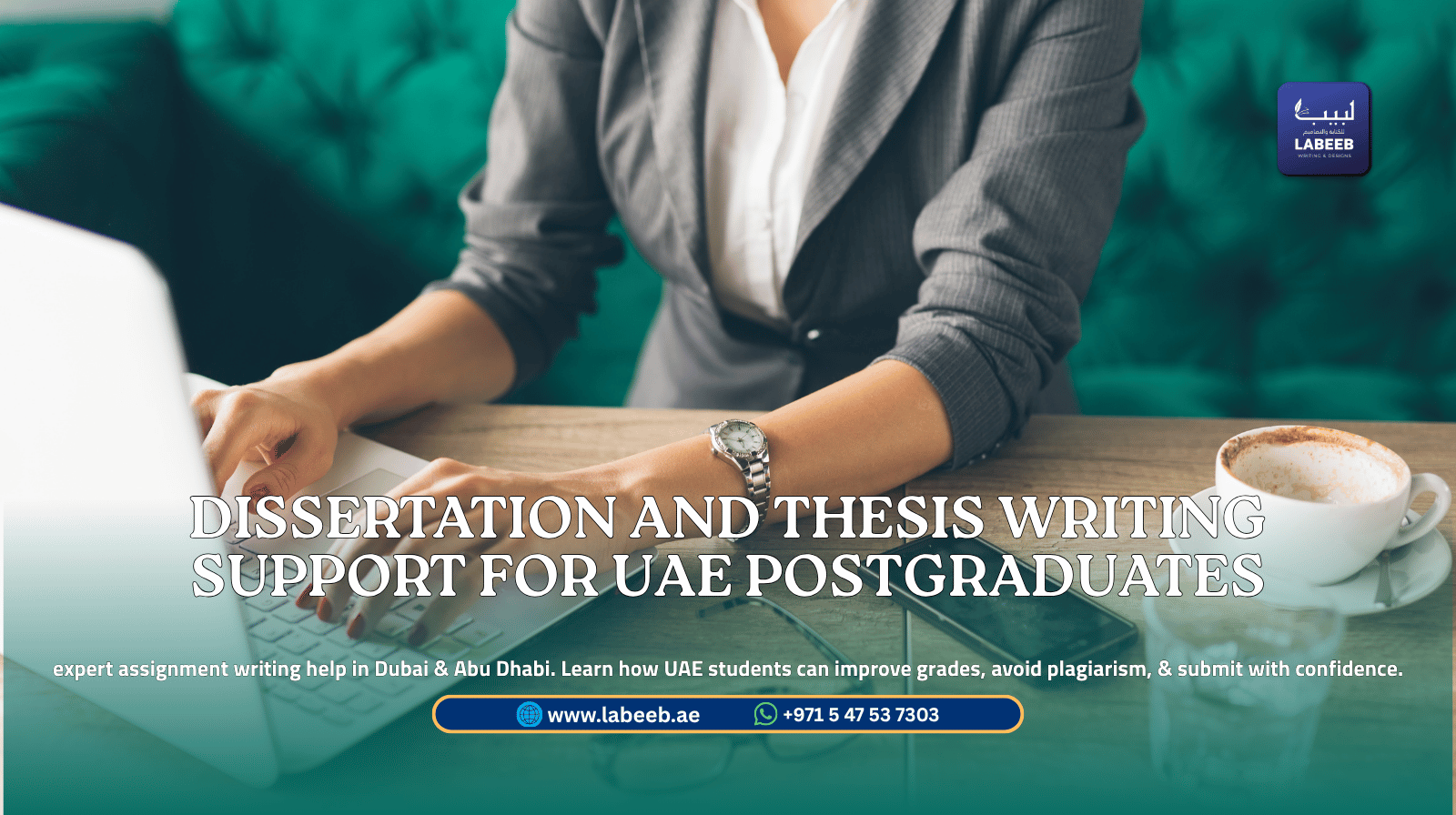 UAE student working on a dissertation with professional academic mentor.