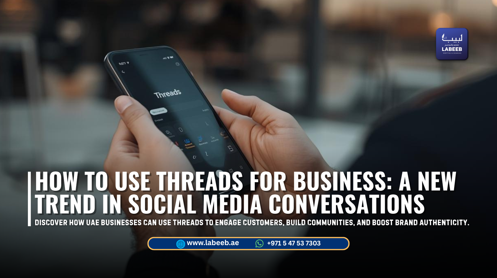 UAE business owner engaging with customers on Meta Threads app