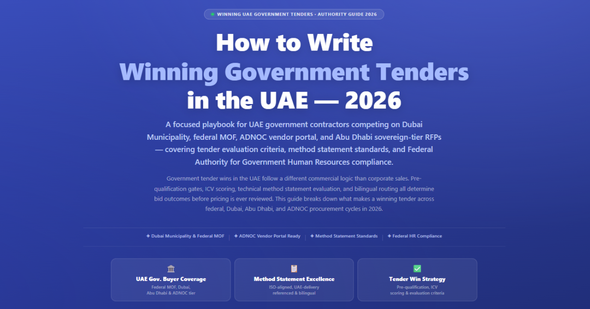 How to Write Winning Government Tenders UAE 2026 — Labeeb