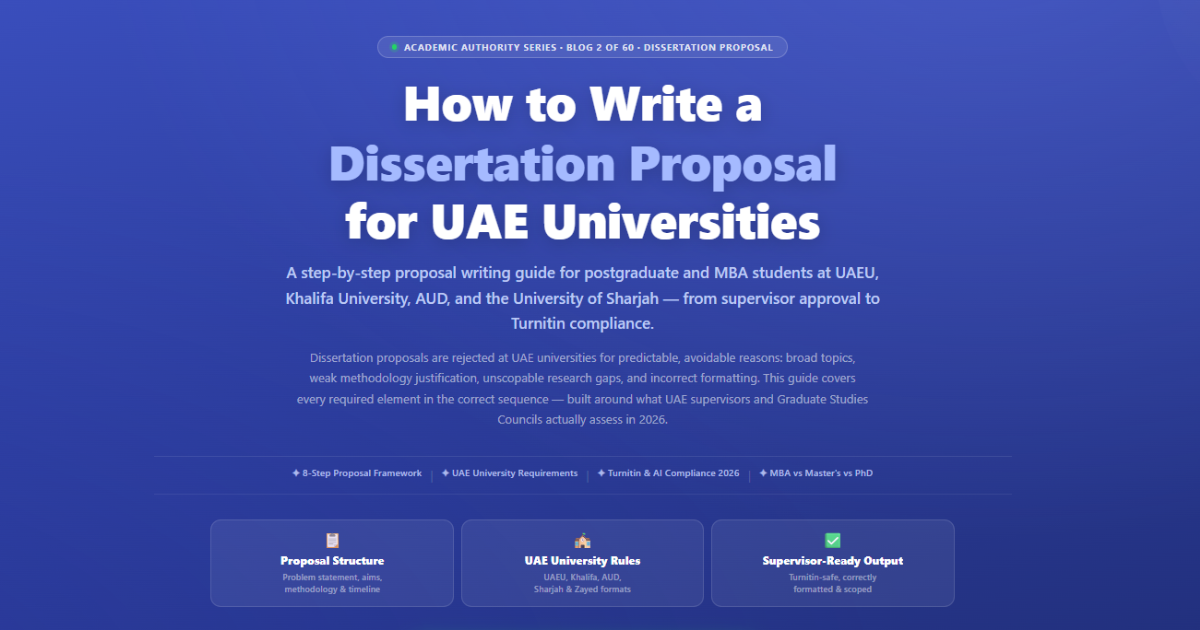 How to Write a Dissertation Proposal for UAE Universities | Labeeb