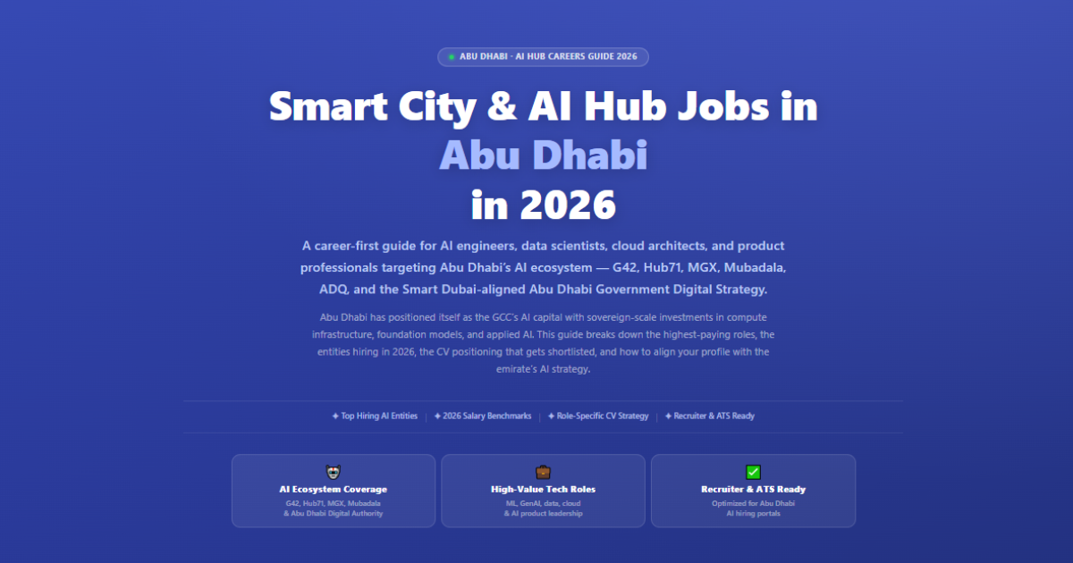 Smart City & AI Hub Jobs in Abu Dhabi 2026 | Labeeb