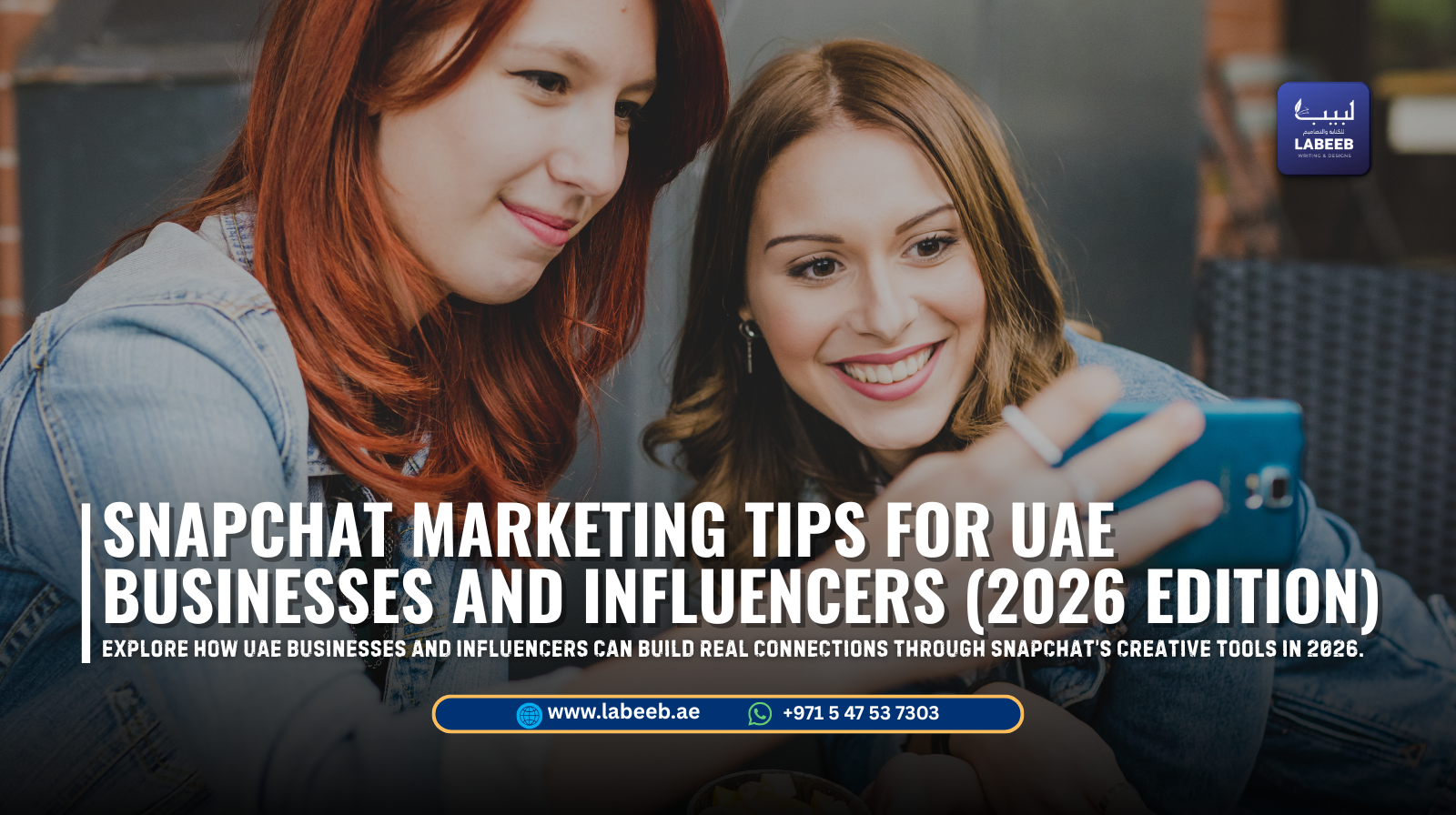 UAE influencer recording Snapchat story for business marketing