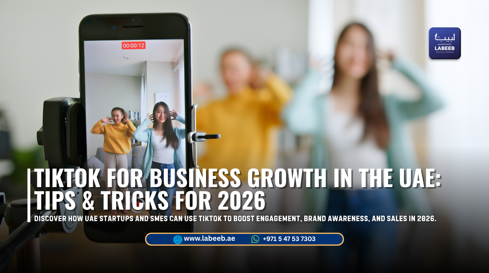UAE marketing team creating TikTok videos for business growth
