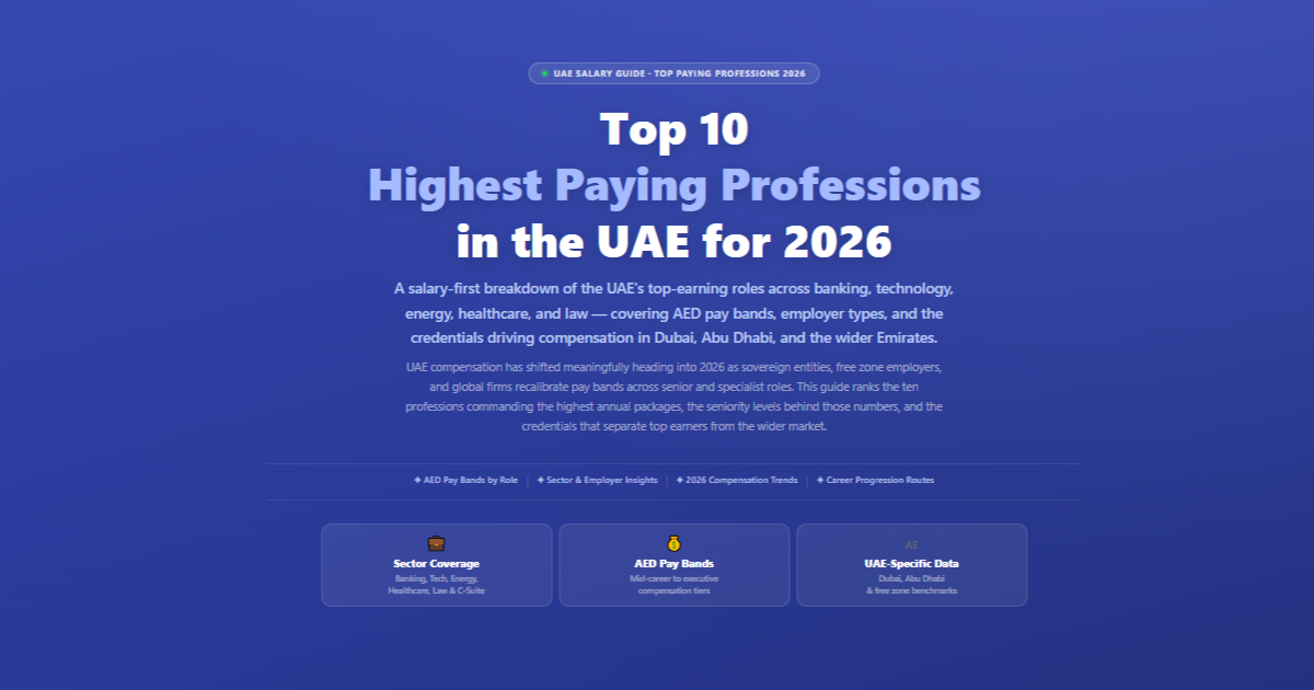 Highest-Paying Professions in the UAE 2026 Labeeb Career Insights