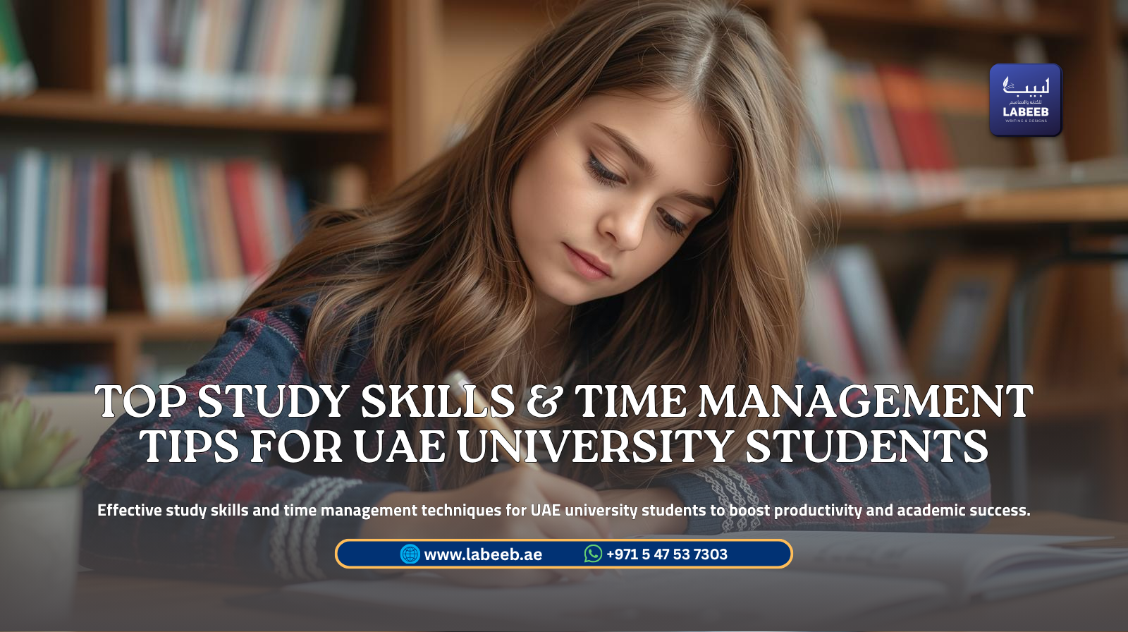 UAE university student planning study schedule using laptop and notes.