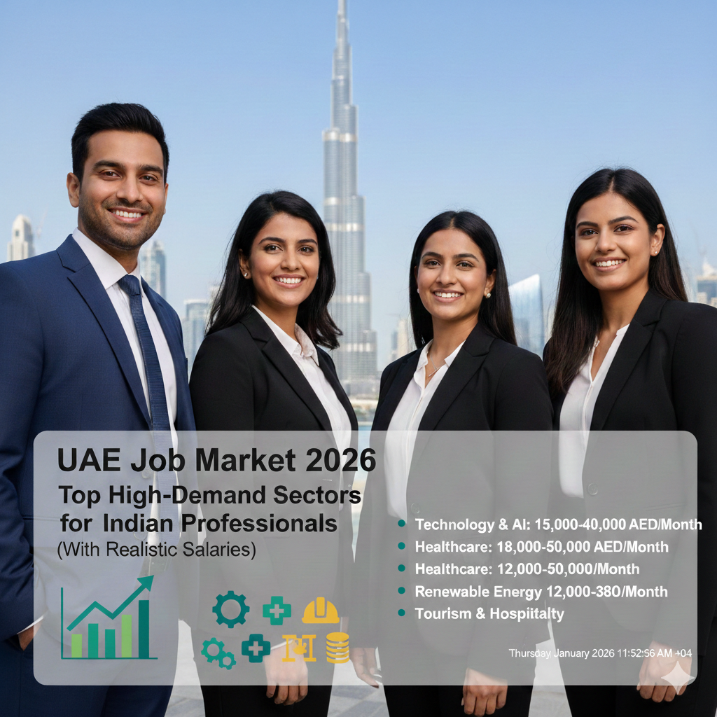 The UAE remains one of the most attractive overseas career destinations for Indian professionals.