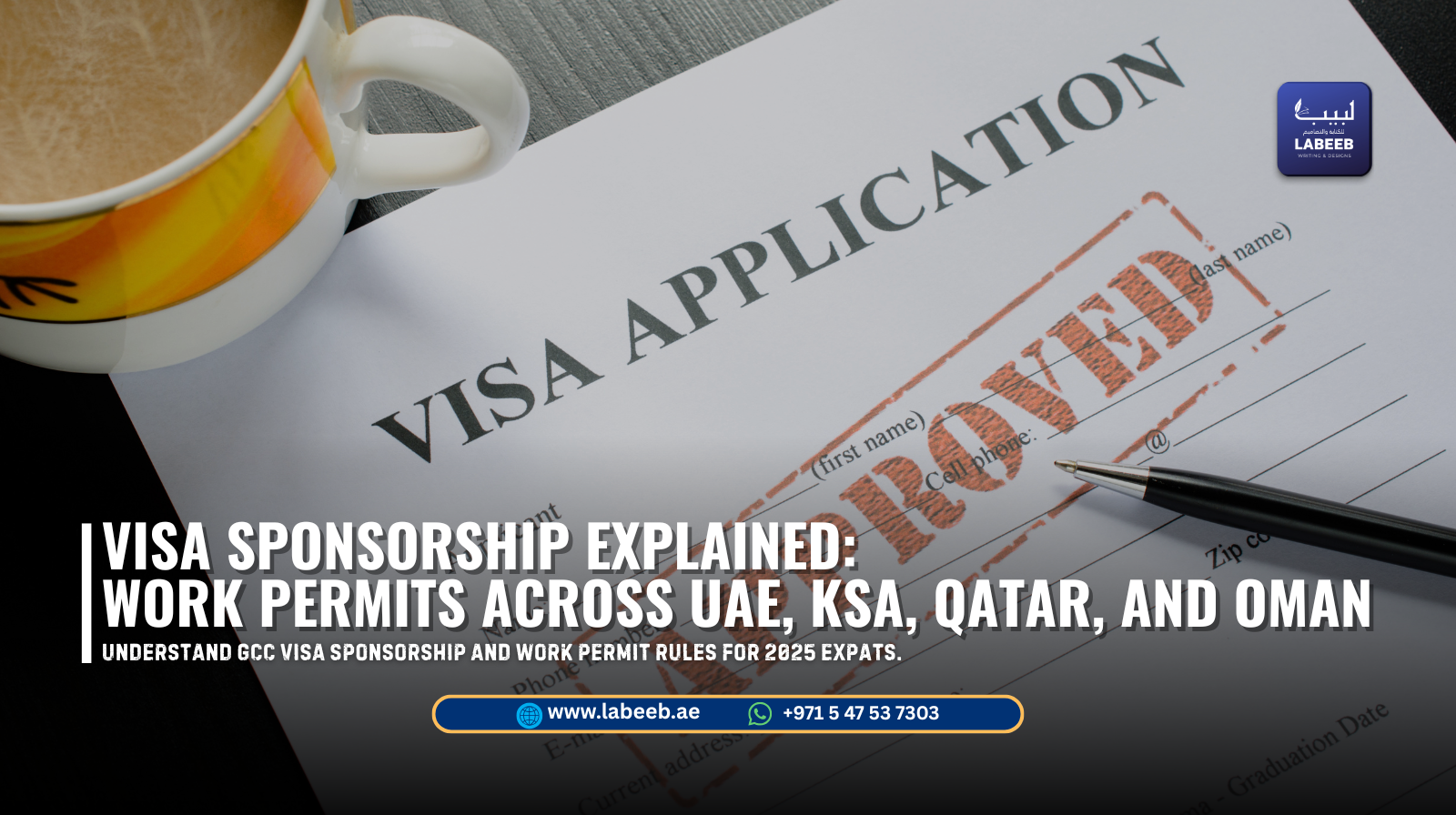 Expat professionals reviewing work visa documents in GCC office