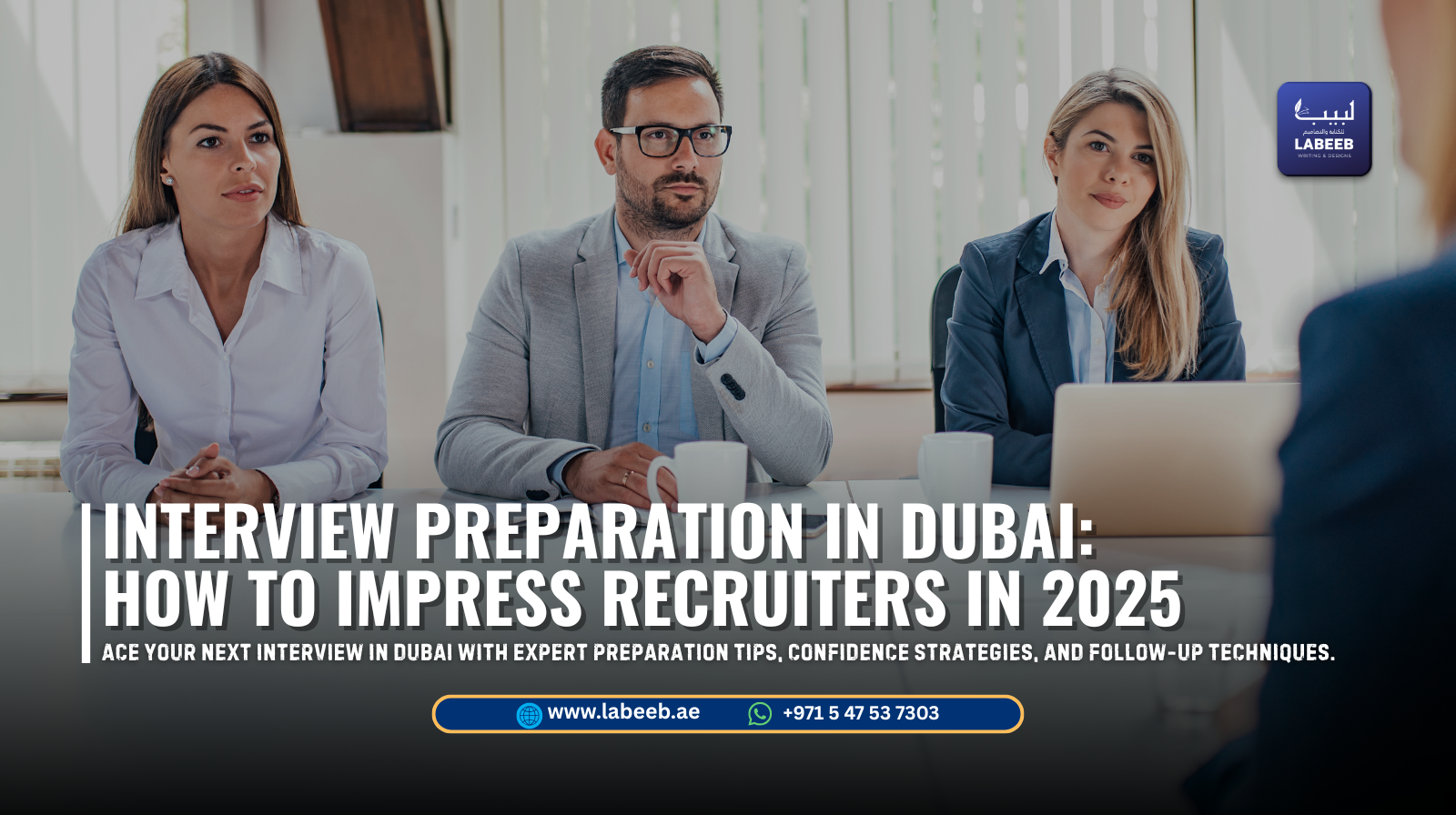 Candidate attending a job interview in Dubai office
