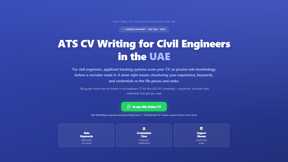 ATS CV Writing for Civil Engineers in the UAE by Labeeb.ae