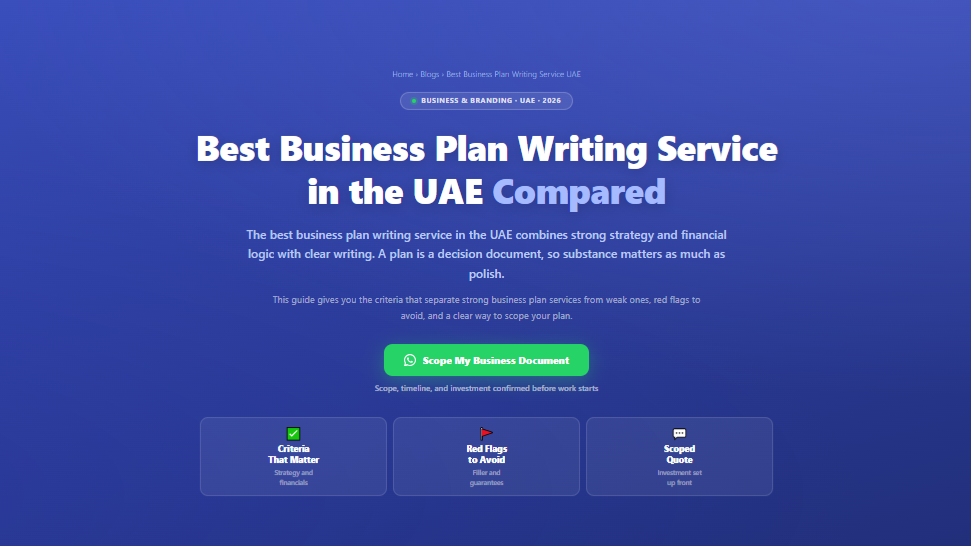 Best Business Plan Writing Service in the UAE Compared by Labeeb.ae
