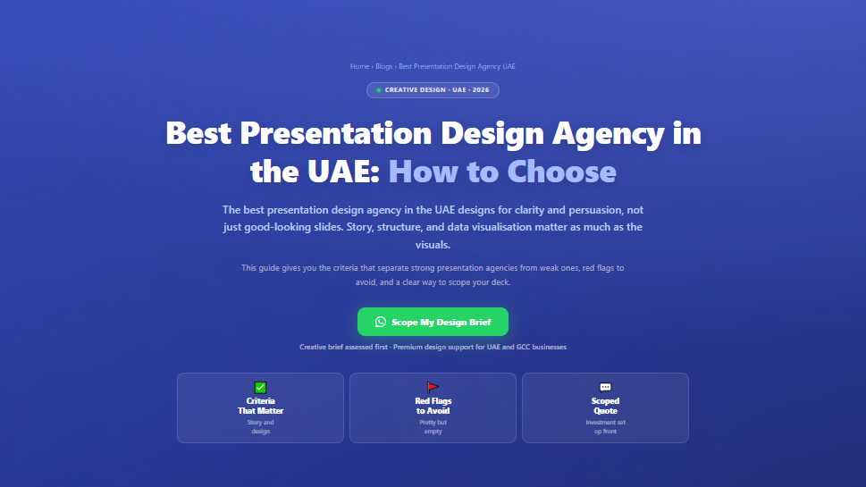 Best Presentation Design Agency in the UAE: How to Choose by Labeeb.ae