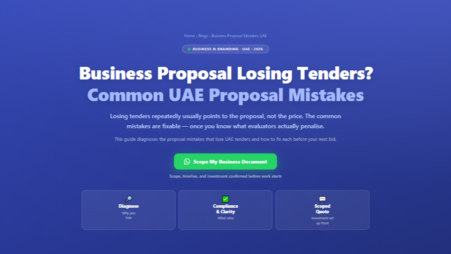 Business Proposal Losing Tenders? Common UAE Proposal Mistakes by Labeeb.ae