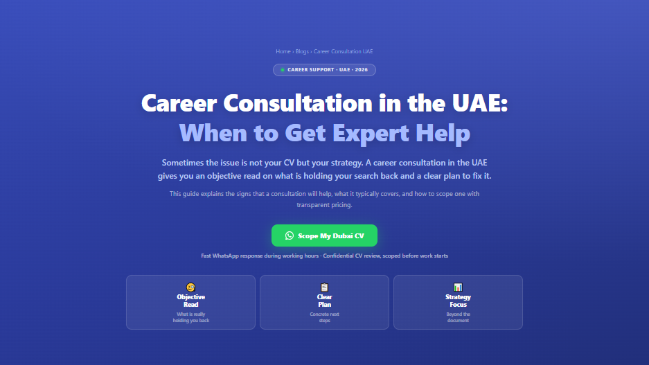 Career Consultation in the UAE: When to Get Expert Help With Your Job Search by Labeeb.ae