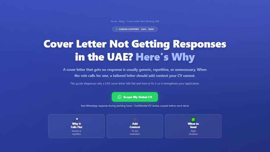 Cover Letter Not Getting Responses in the UAE? Here's Why by Labeeb.ae