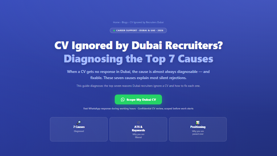 CV Ignored by Dubai Recruiters? Diagnosing the Top 7 Causes by Labeeb.ae