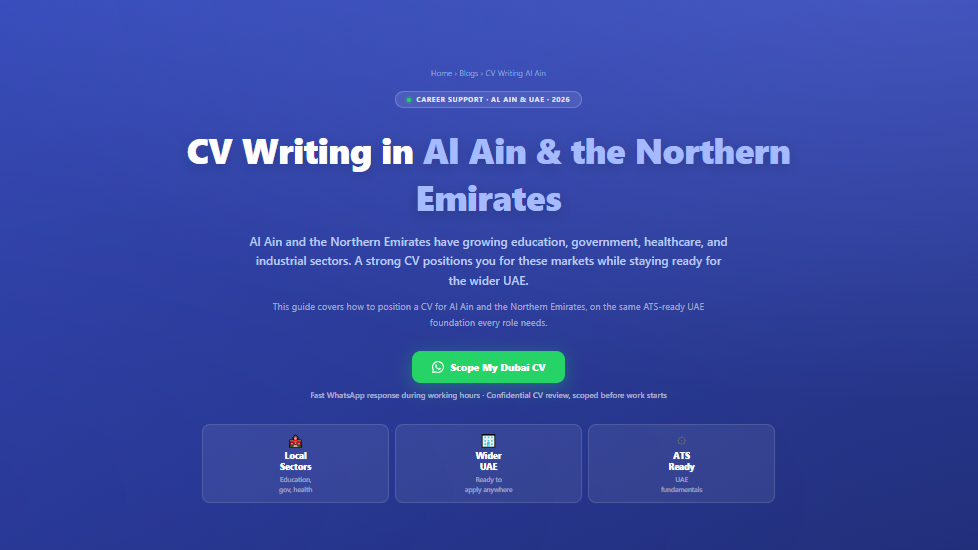 CV Writing in Al Ain & the Northern Emirates by Labeeb.ae