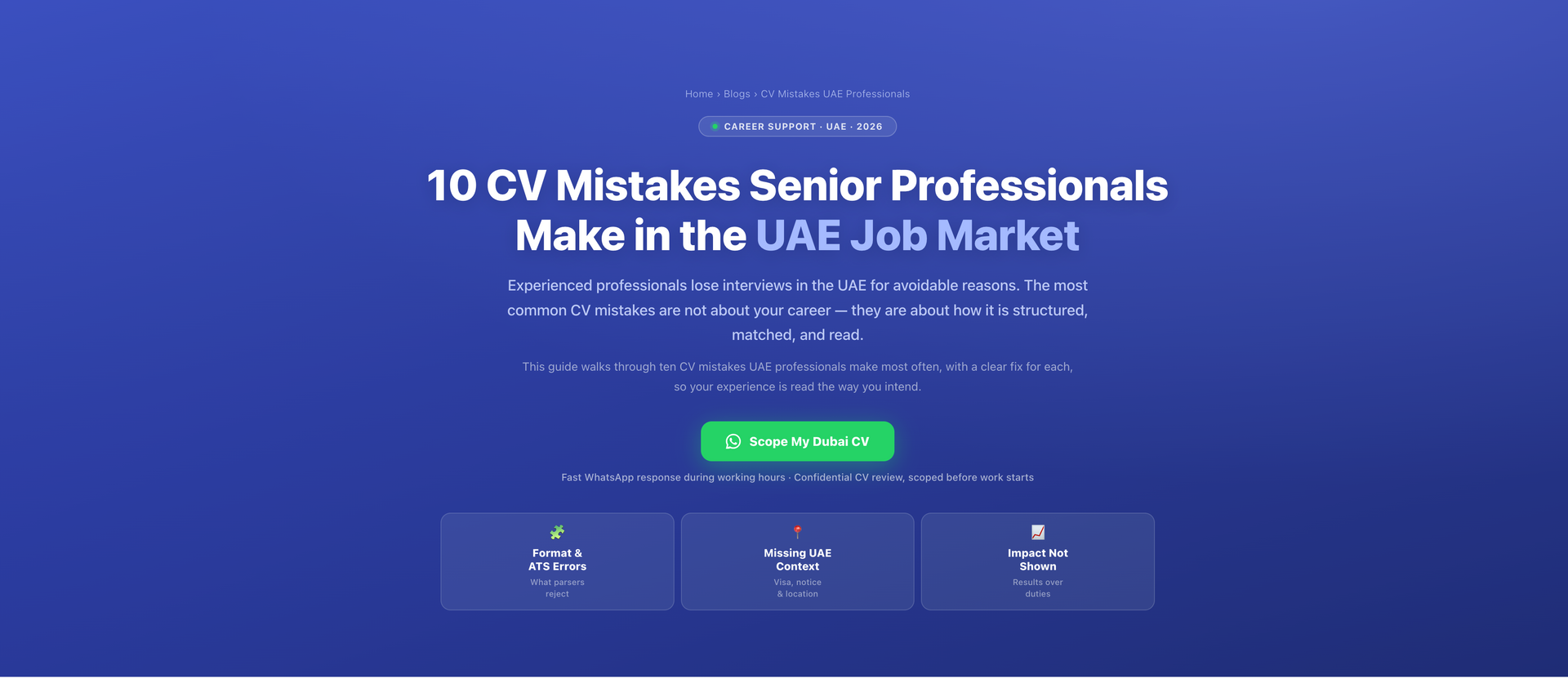 10 CV Mistakes Senior Professionals Make in the UAE Job visual guide by Labeeb.ae for UAE and GCC re