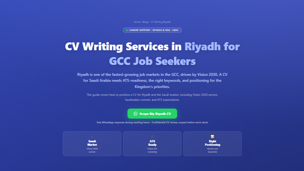 CV Writing Services in Riyadh for GCC Job Seekers by Labeeb.ae
