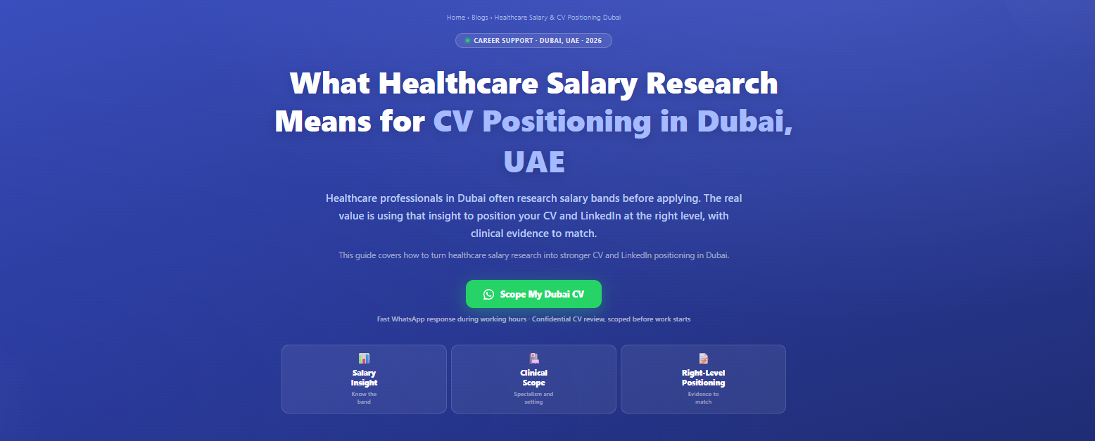 What healthcare salary research means for CV positioning in Dubai, UAE by Labeeb.ae