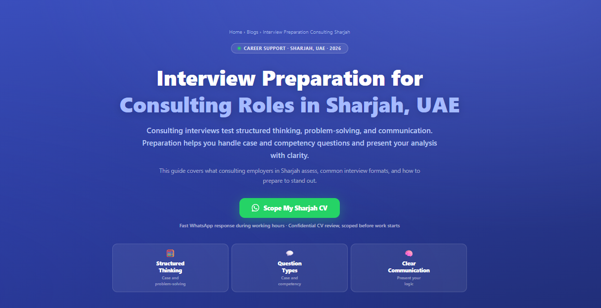 Interview preparation for consulting roles in Sharjah, UAE by Labeeb.ae