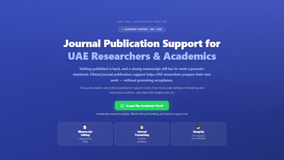 Journal Publication Support for UAE Researchers & Academics by Labeeb.ae