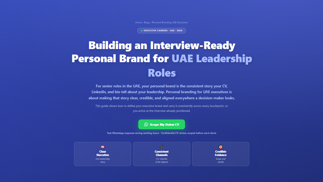 Building an Interview-Ready Personal Brand for UAE Leadership Roles by Labeeb.ae