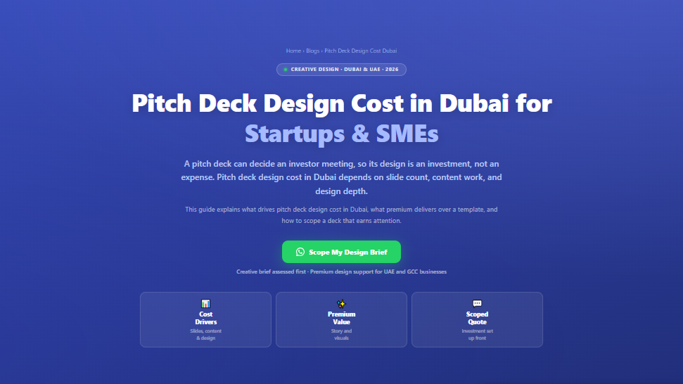 Pitch Deck Design Cost in Dubai for Startups & SMEs | Labeeb.ae