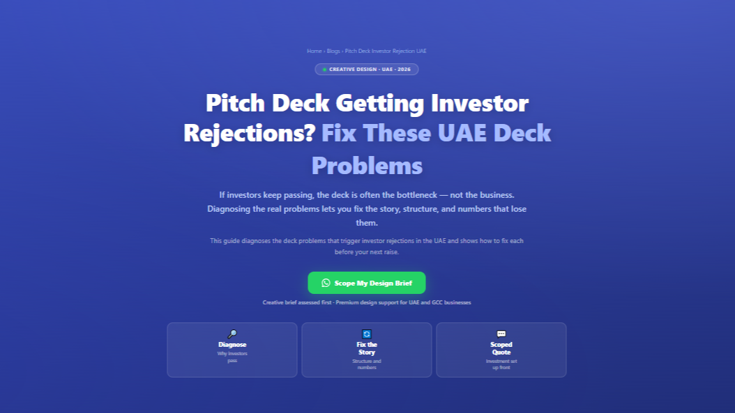 Pitch Deck Getting Investor Rejections? Fix These UAE Deck Problems by Labeeb.ae