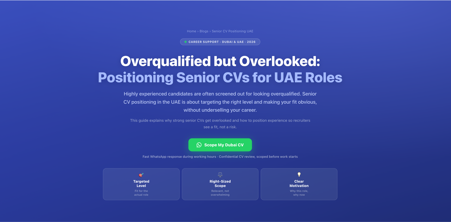 Overqualified but Overlooked: Positioning Senior CVs for UAE Roles by Labeeb.ae