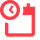 Une icône d’horloge rouge sur fond blanc.