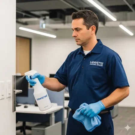 Lafayette janitorial disinfecting high-touch surfaces
