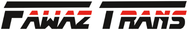 Logo for FAWAZ TRANS in black and red text.