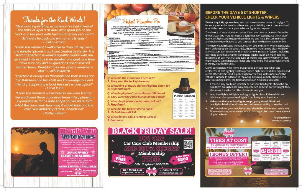 November 2025 newsletter back | Xpertech Auto Repair, Inc.