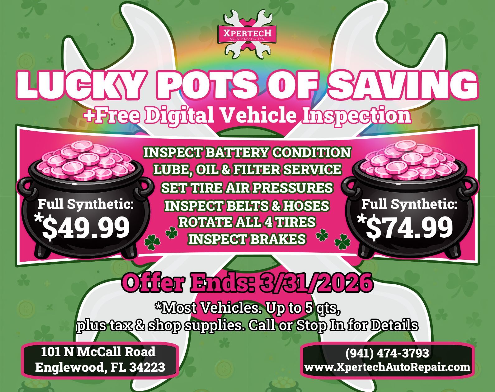 Holiday Special and Free Digital Vehicle Inspection | Xpertech Auto Repair, Inc.