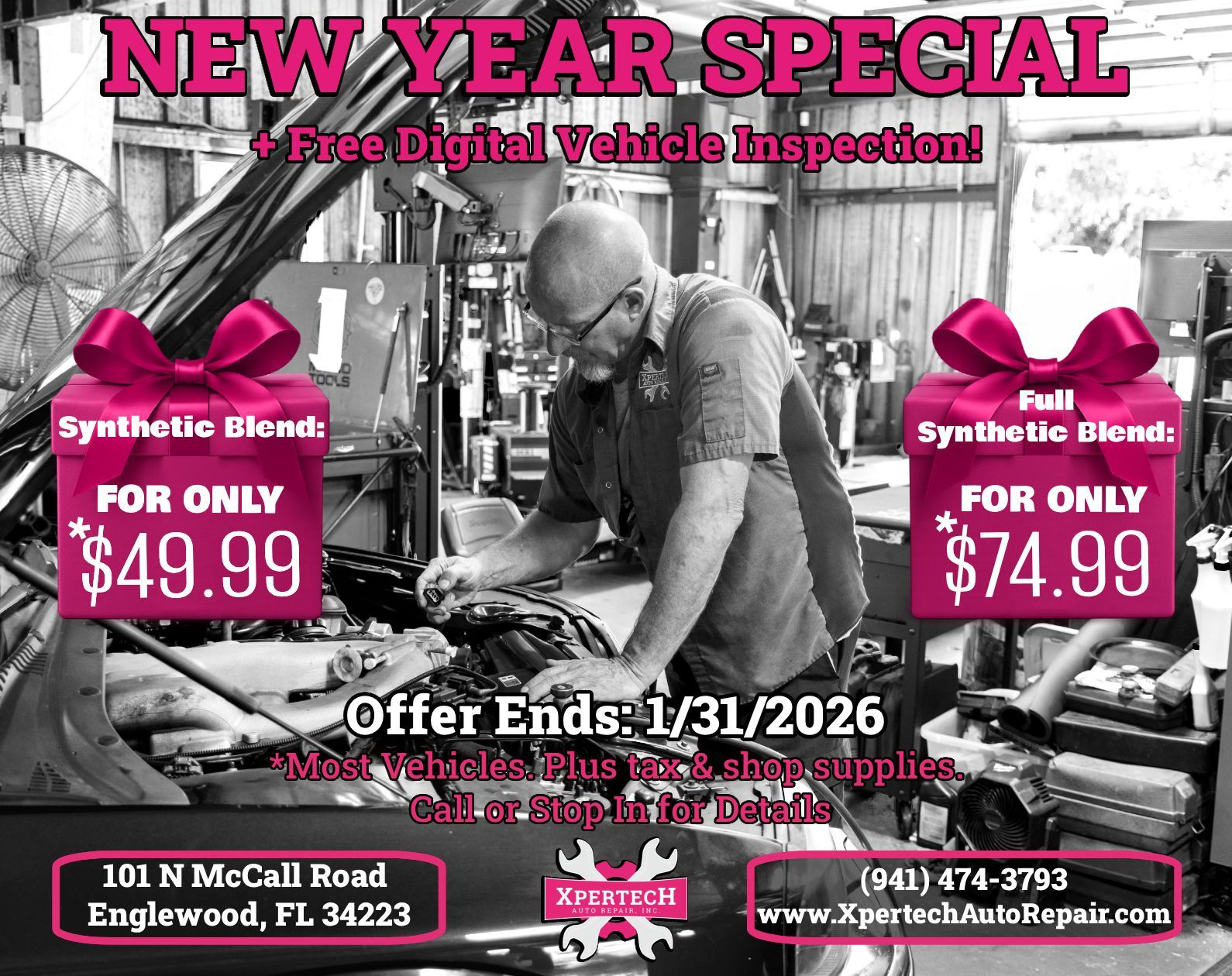 Holiday Special and Free Digital Vehicle Inspection | Xpertech Auto Repair, Inc.