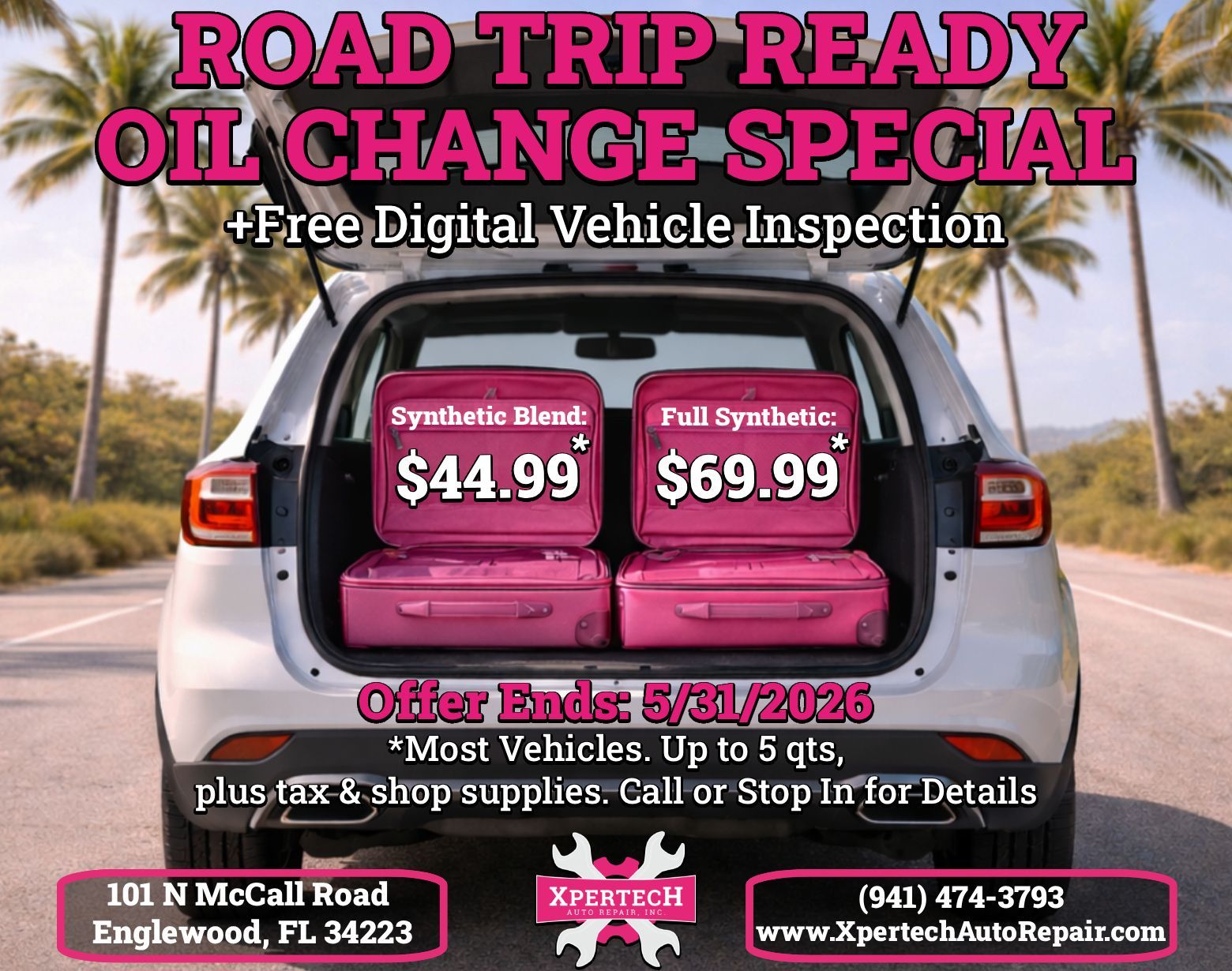 Holiday Special and Free Digital Vehicle Inspection | Xpertech Auto Repair, Inc.