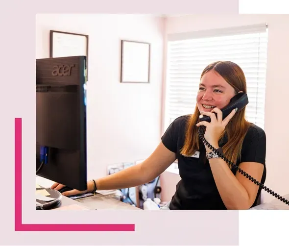 Xpertech Auto Repair, Inc. - Paige answering phone call at our front desk