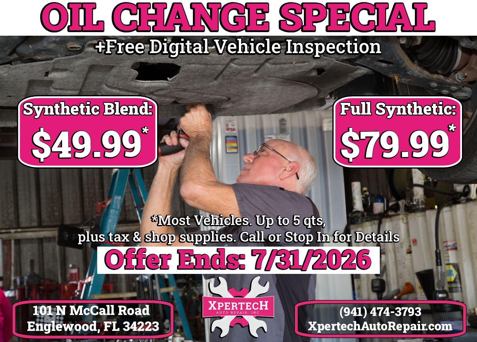 Holiday Special and Free Digital Vehicle Inspection | Xpertech Auto Repair, Inc.