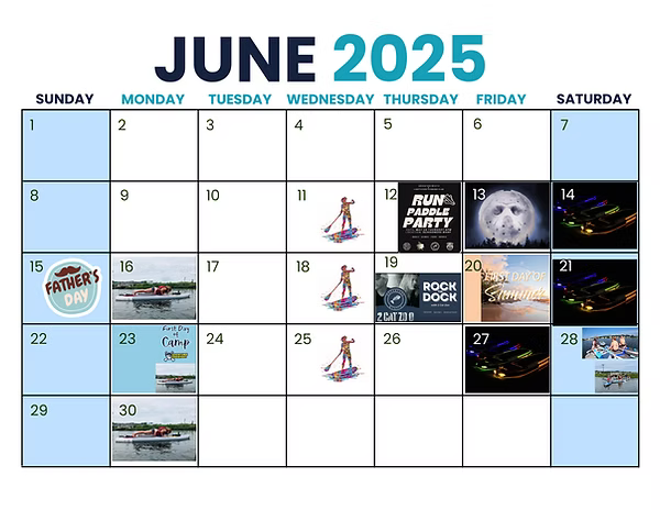 A calendar for the month of june 2025