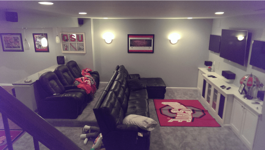 Gym Conversion —  Sport themed living room in Cincinnati, OH