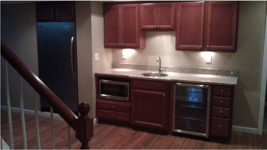 Finished Basements — Sink with two lights in Cincinnati, OH
